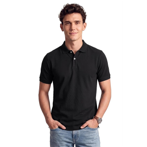 Men’s Polo T‑Shirt | Comfortable Rich Cotton Blend, Band Collar, Regular Fit