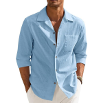 Long Sleeve Button Down with Spread Collar