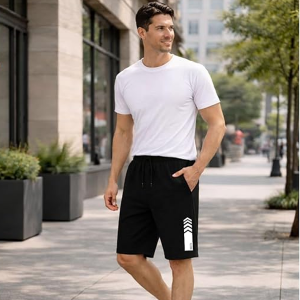 Plus Sizes Men's Cotton Knee Length Shorts